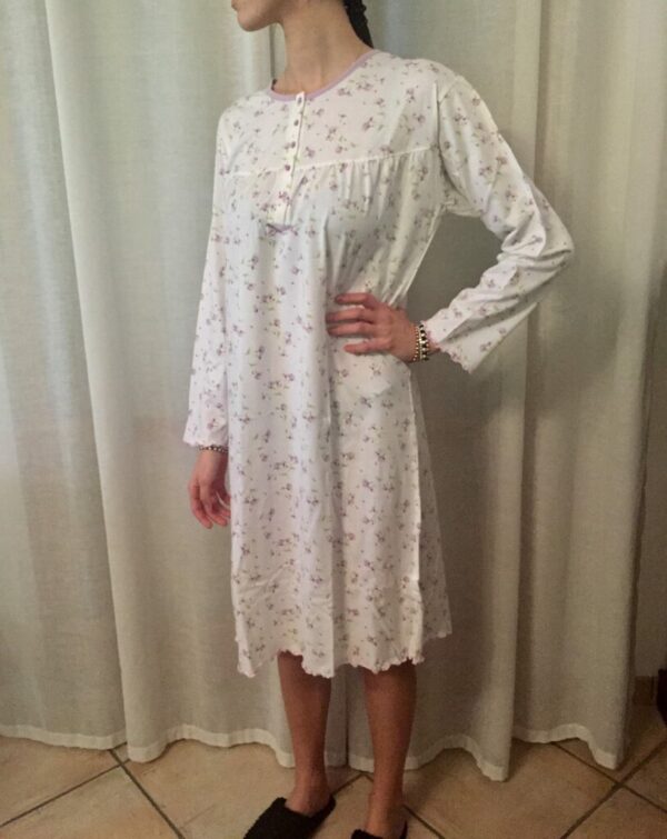 Camicia da notte cotone a manica lunga - Cippi - - immagine 3