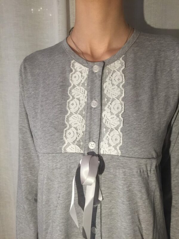 Camicia da notte aperta davanti in cotone - Notti Magiche - - immagine 2