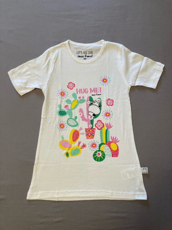 Camicia da notte bimba cotone - Crazy Farm -