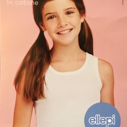 Canottiera bimba cotone spalla larga – Ellepi –