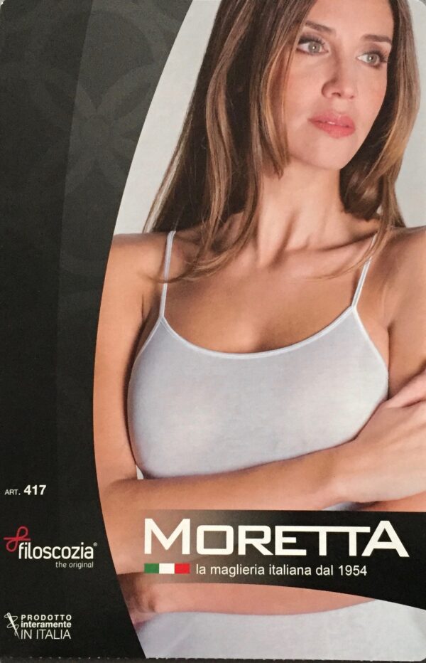 Canottiera donna filo di scozia - Moretta -