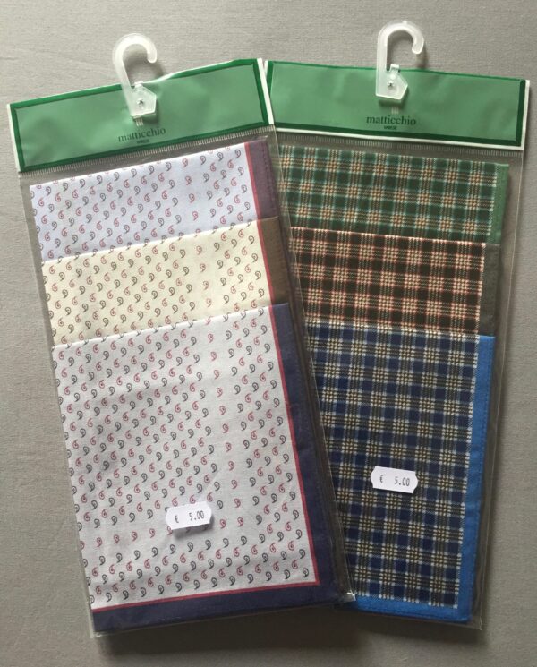 Fazzoletti uomo cotone confezione da 3 pezzi - Matticchio -