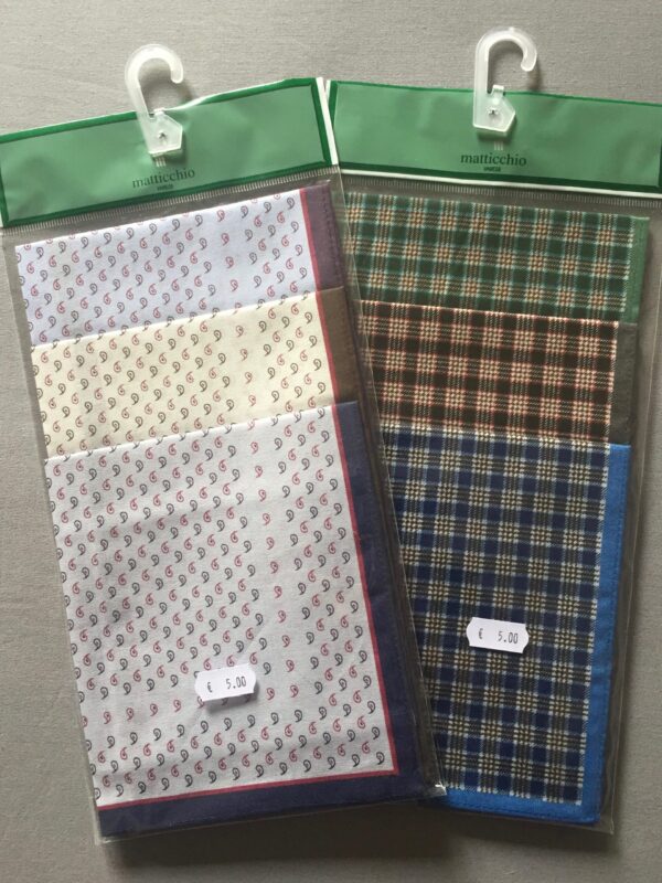 Fazzoletti uomo cotone confezione da 3 pezzi - Matticchio -