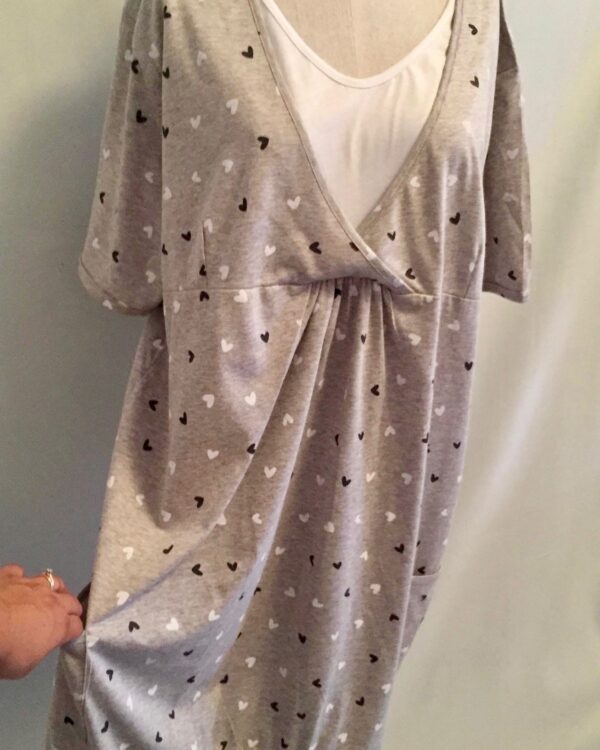 camicia danotte a mezza manica da allattamento "Notti Magiche" - immagine 2