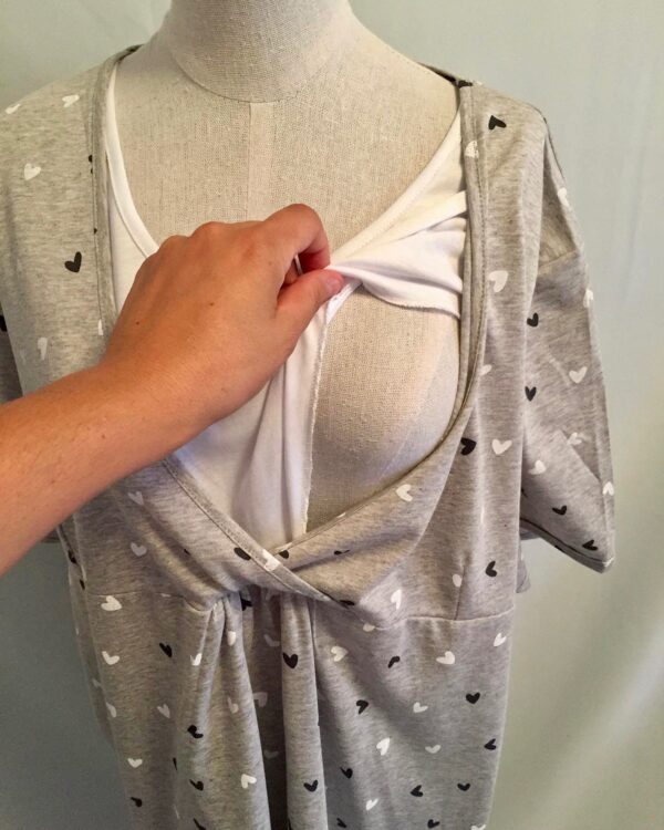 camicia danotte a mezza manica da allattamento "Notti Magiche"