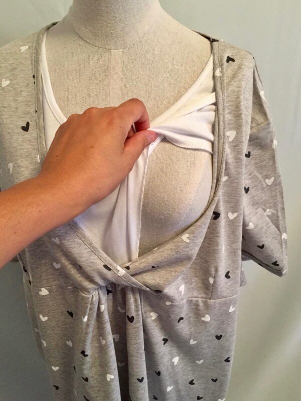 camicia danotte a mezza manica da allattamento "Notti Magiche"