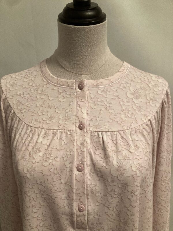 Camicia da notte in caldo cotone con carrè "Linclalor" - immagine 2